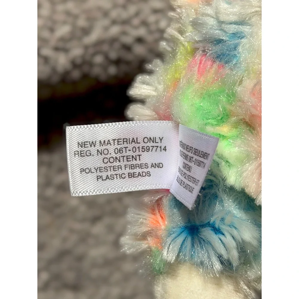 TY Beanie Boos Lola Rainbow Llama Plush 8